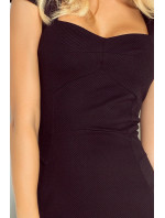 Černé šaty s výstřihem model 4976540 - numoco
