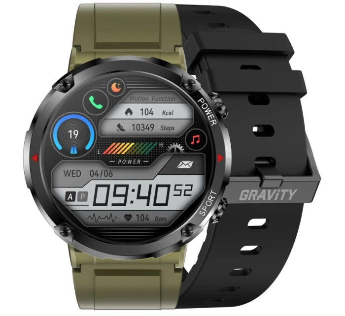 Chytré hodinky Gravity GT21-7 + černý silikonový řemínek Chytré hodinky Gravity GT21-7 + černý silikonový řemínek