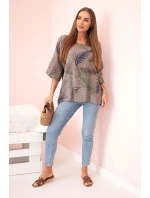 Dámská bavlněná halenka s s rukávy fango model 21073245 - K-Fashion