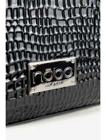 Lakovaná kabelka s vyraženým vzorem NOBO BAG6150-M20 Černá