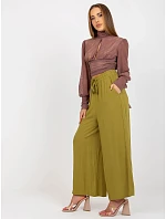 Kalhoty model 22066999 olivově zelená - FPrice
