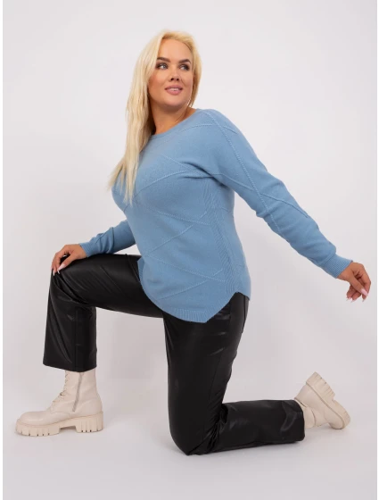 Sweter PM SW PM model 18909337 jasny niebieski - FPrice Sweter PM SW PM model 18909337 jasny niebieski - FPrice