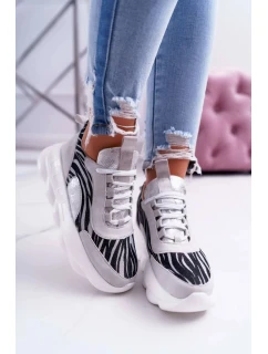 Dámská Sportovní Obuv Na Platformě Lu Boo Šedé