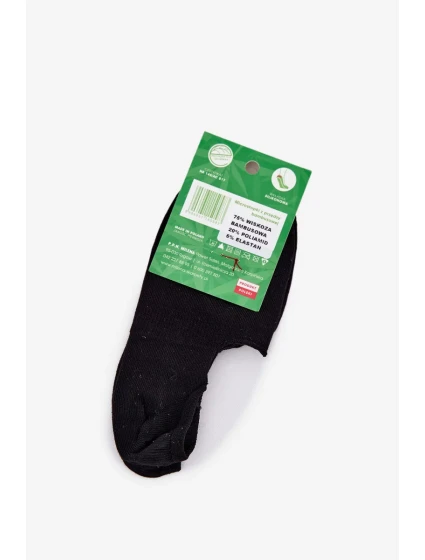 Dámské mikro-kotníkové bambusové ponožky – černé Dámské mikro-kotníkové bambusové ponožky – černé