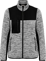 WK WK 9109 Dámská pracovní pletená fleecová bunda 20.9109 light grey melange/black