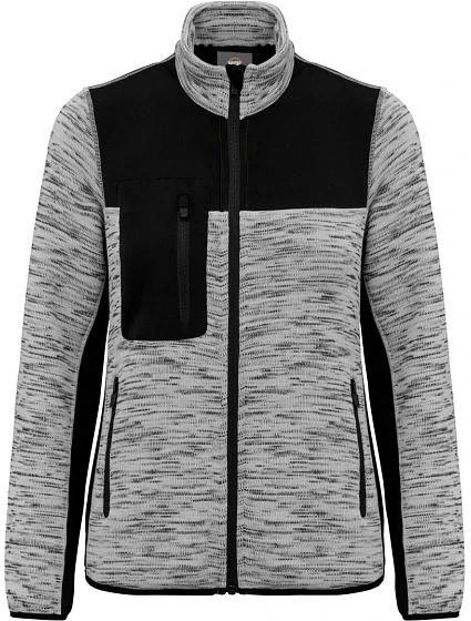 WK WK 9109 Dámská pracovní pletená fleecová bunda 20.9109 light grey melange/black WK WK 9109 Dámská pracovní pletená fleecová bunda 20.9109 light grey melange/black