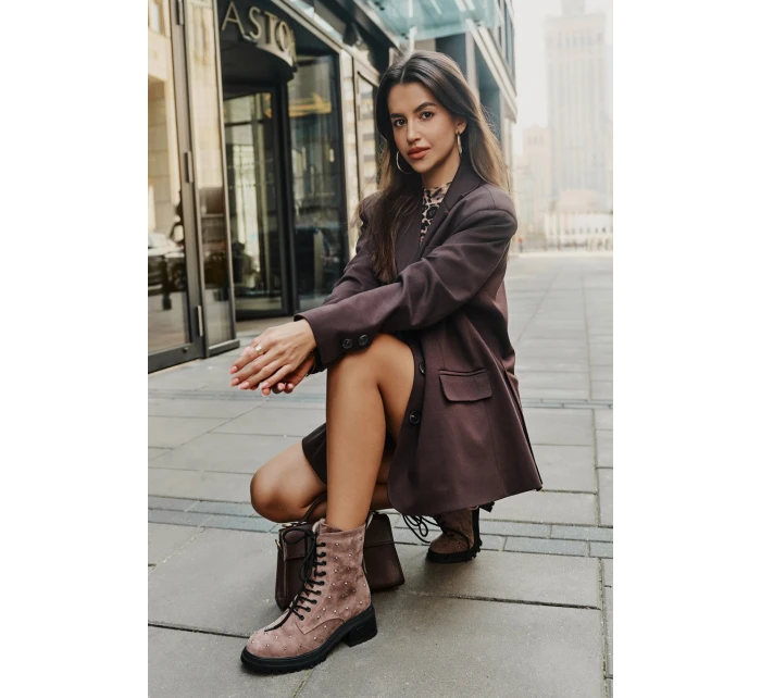 ZDobené Botky Worker Dámské Zateplené D&A MR880-017 Taupe