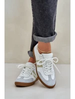 model 21684284 Kožené Nízké Tenisky Dámské Bílé - Zazoo