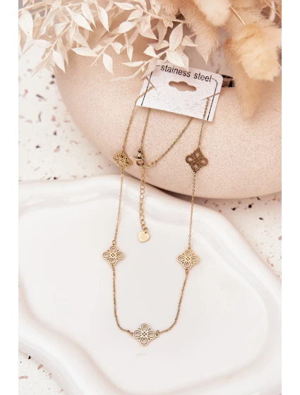 Náhrdelník Ze Nerezové Oceli Zlatý Náhrdelník Ze Nerezové Oceli Zlatý