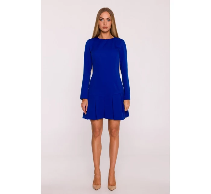 Šaty s záhyby královská modř model 21295936 - Moe Šaty s záhyby královská modř model 21295936 - Moe