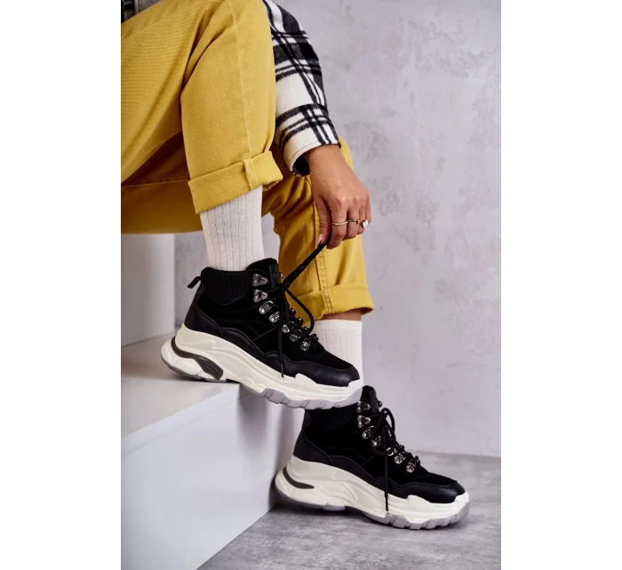 Dámská vysoká sportovní obuv GOE KK2N4098 Černe Dámská vysoká sportovní obuv GOE KK2N4098 Černe