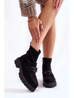 Dámské semišové kozačky La.Fi 250042B-SU Černe