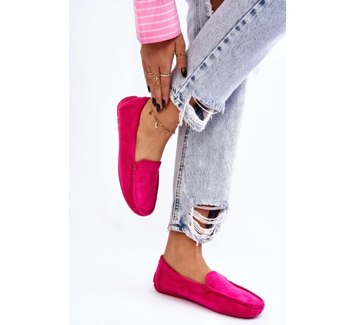 Dámské Semišové Mokasíny Fuchsie Morreno