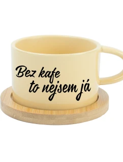 BEZ KAFE TO NEJSEM JÁ - žlutý hrníček makronka 200 ml