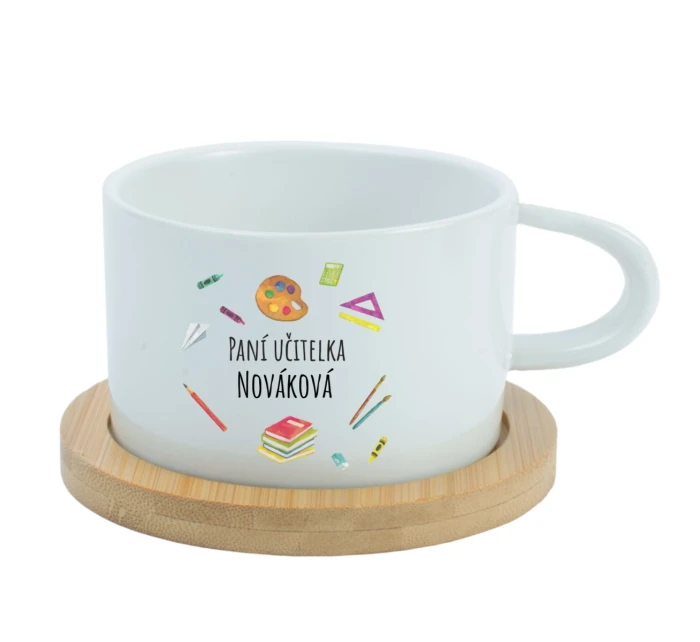 Personalizovaný keramický hrníček Makronka pro paní učitelku/pana učitele (pomůcky) Personalizovaný keramický hrníček Makronka pro paní učitelku/pana učitele (pomůcky)