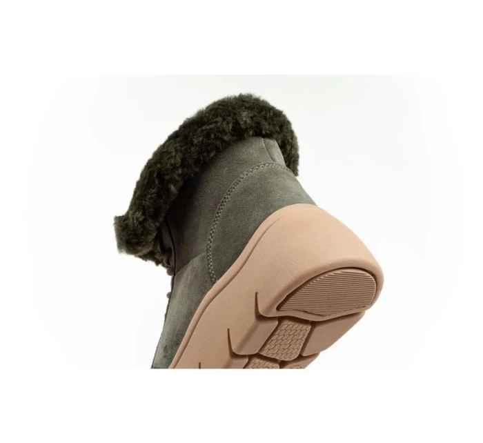 Dámské kotníkové zateplené boty F30232 1020 400Tmavě zelená s hnědou - Scholl