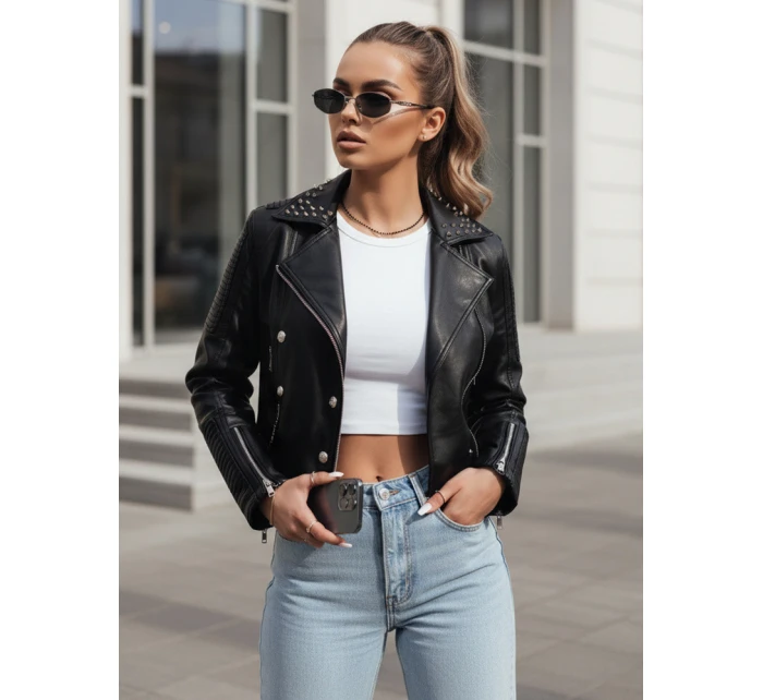 Dámská kožená bunda ramones TRUCCO black FashionStreet TY4178