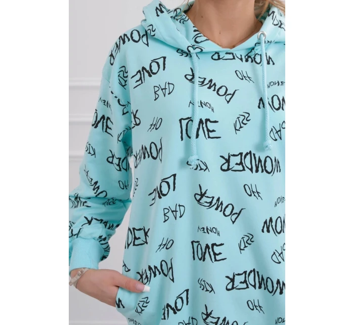 Mikina s nápisem mint