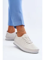 Kožené Sportovní Dámské Tenisky Beige Lalnai Kožené Sportovní Dámské Tenisky Beige Lalnai