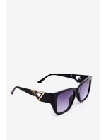 Dámské klasické sluneční brýle s ozdobnými detaily UV400 Černé