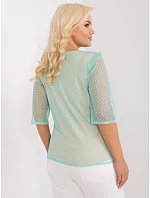 Bluzka LK BZ model 22188171 mietowy - FPrice Bluzka LK BZ model 22188171 mietowy - FPrice