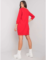 Červené jednoduché bavlněné šaty