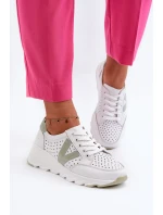 Dámské kožené lehké sportovní boty bílé Eleonori Dámské kožené lehké sportovní boty bílé Eleonori