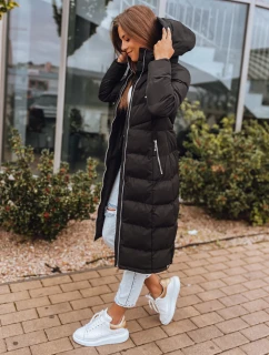 Dámská prošívaná zimní bunda s kapucí MENSI černá FashionStreet TY3093