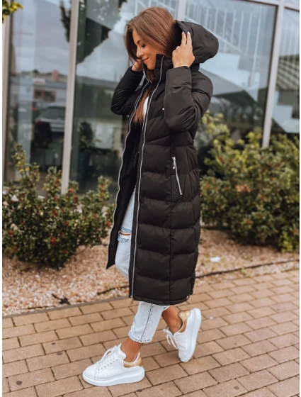 Dámská prošívaná zimní bunda s kapucí MENSI černá FashionStreet TY3093 Dámská prošívaná zimní bunda s kapucí MENSI černá FashionStreet TY3093