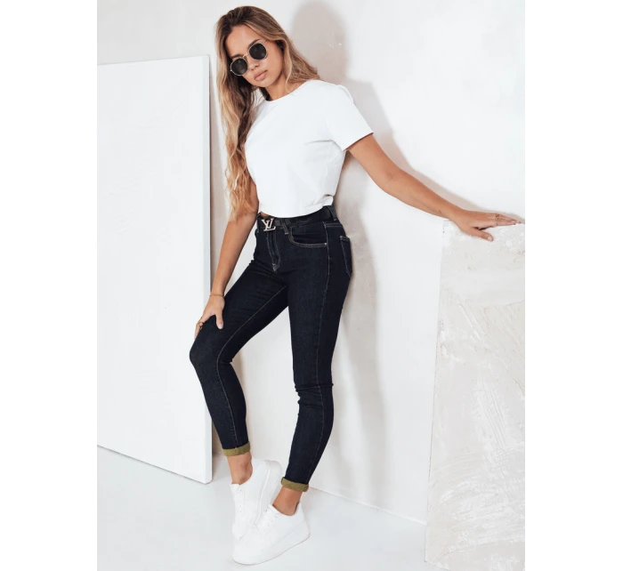 Dámské džínové úzké kalhoty námořnická modř Dstreet model 21992723 - FashionStreet