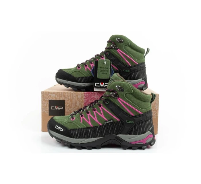 Rigel dámské trekové boty kožené model 21757138 nepromokavé kotníkové boty zelené dámské - CMP