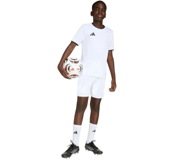 Dětské tričko adidas Entrada 26 Jersey bílo-černé JZ2532 Dětské tričko adidas Entrada 26 Jersey bílo-černé JZ2532