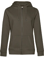 B&C QUEEN Zipped Hood_° Dámská mikina s kapucí 01.W03Q khaki B&C QUEEN Zipped Hood_° Dámská mikina s kapucí 01.W03Q khaki