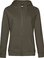 B&C QUEEN Zipped Hood_° Dámská mikina s kapucí 01.W03Q khaki