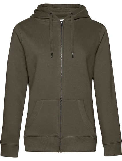 B&C QUEEN Zipped Hood_° Dámská mikina s kapucí 01.W03Q khaki B&C QUEEN Zipped Hood_° Dámská mikina s kapucí 01.W03Q khaki