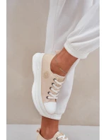 Dámské Tenisky Na Masivní Podešvi Big Star model 21683870 Béžové - Big Star Shoes Dámské Tenisky Na Masivní Podešvi Big Star model 21683870 Béžové - Big Star Shoes