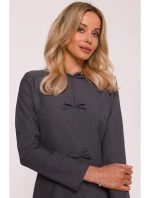 model 21319075 Šaty s mašlemi šedé - STYLOVE