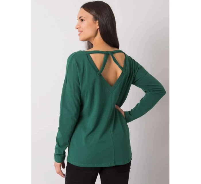 Dámská halenka RV BZ model 21759822 Tmavě zelená Rue Paris - FPrice Dámská halenka RV BZ model 21759822 Tmavě zelená Rue Paris - FPrice