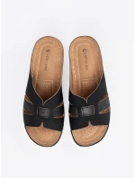 Pohodlné černé dámské  nazouváky platforma