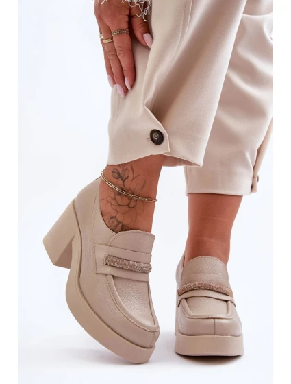 Polobotky na podpatku model 183964 Step in style Polobotky na podpatku model 183964 Step in style