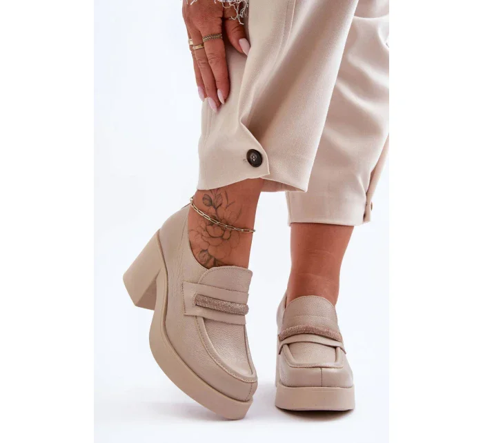 Polobotky na podpatku model 183964 Step in style Polobotky na podpatku model 183964 Step in style