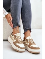 Dámské sneakersy z eko kůže na platformě leopardí béžové model 21671309 - Boto Dámské sneakersy z eko kůže na platformě leopardí béžové model 21671309 - Boto