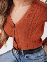 Dámský svetr MELANIA v cihlové barvě FashionStreet MY1651