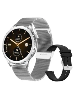 Dámské chytré hodinky Rubicon RNCF02-1 Silver + Black Silicone Strap Dámské chytré hodinky Rubicon RNCF02-1 Silver + Black Silicone Strap