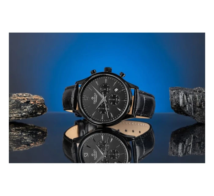Pánské hodinky Giewont Chronograph Sapphire Black GW6310-A1