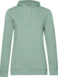 B&C #Hoodie /women Dámská mikina s kapucí 01.W04W sage