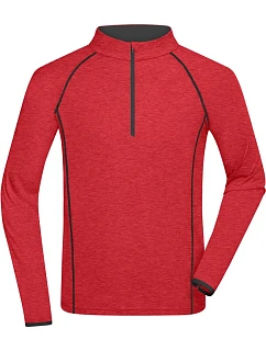 Daiber JN 498 Pánské funkční tričko s dlouhým rukávem 02.0498 red melange/titan