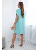 Šaty s kapsami světle mátová Šaty s kapsami světle mátová