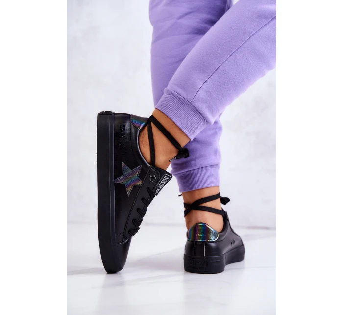 Kožené tenisky Star Big Star model 21580383 Black - Big Star Shoes Kožené tenisky Star Big Star model 21580383 Black - Big Star Shoes