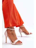 Módní sandály Beige béžové model 21612457 - VINCEZA